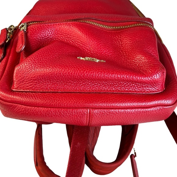 Coach Small Pebbled Leather Red Backpack‎ main image 4